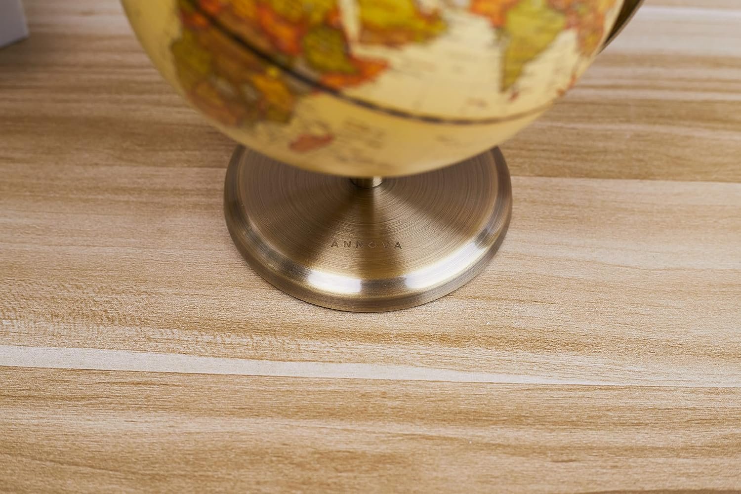 Annova Antique Globe Dia 5.5-inch / 14CM - Educational/Geographic/Modern Desktop Decoration - Stainless Steel Arc and Base - for School, Home, and Office (Antique 5.5“) (Brown-1) - Image 8