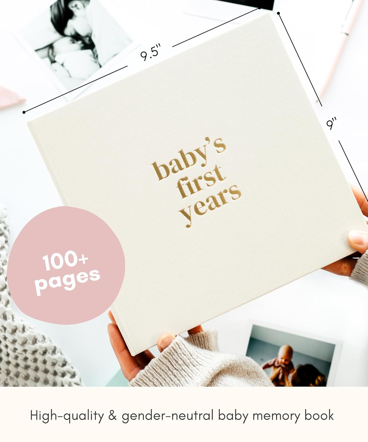Lamare Baby First Year Book – Baby Memory Book for Girls & Boys - Baby Milestone Book from Pregnancy to Childhood – Cute Baby Book Keepsake Gift - Image 2