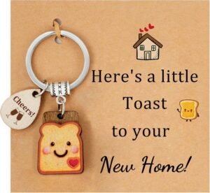 PEALICIOUS Cute Toast Keychain for ...