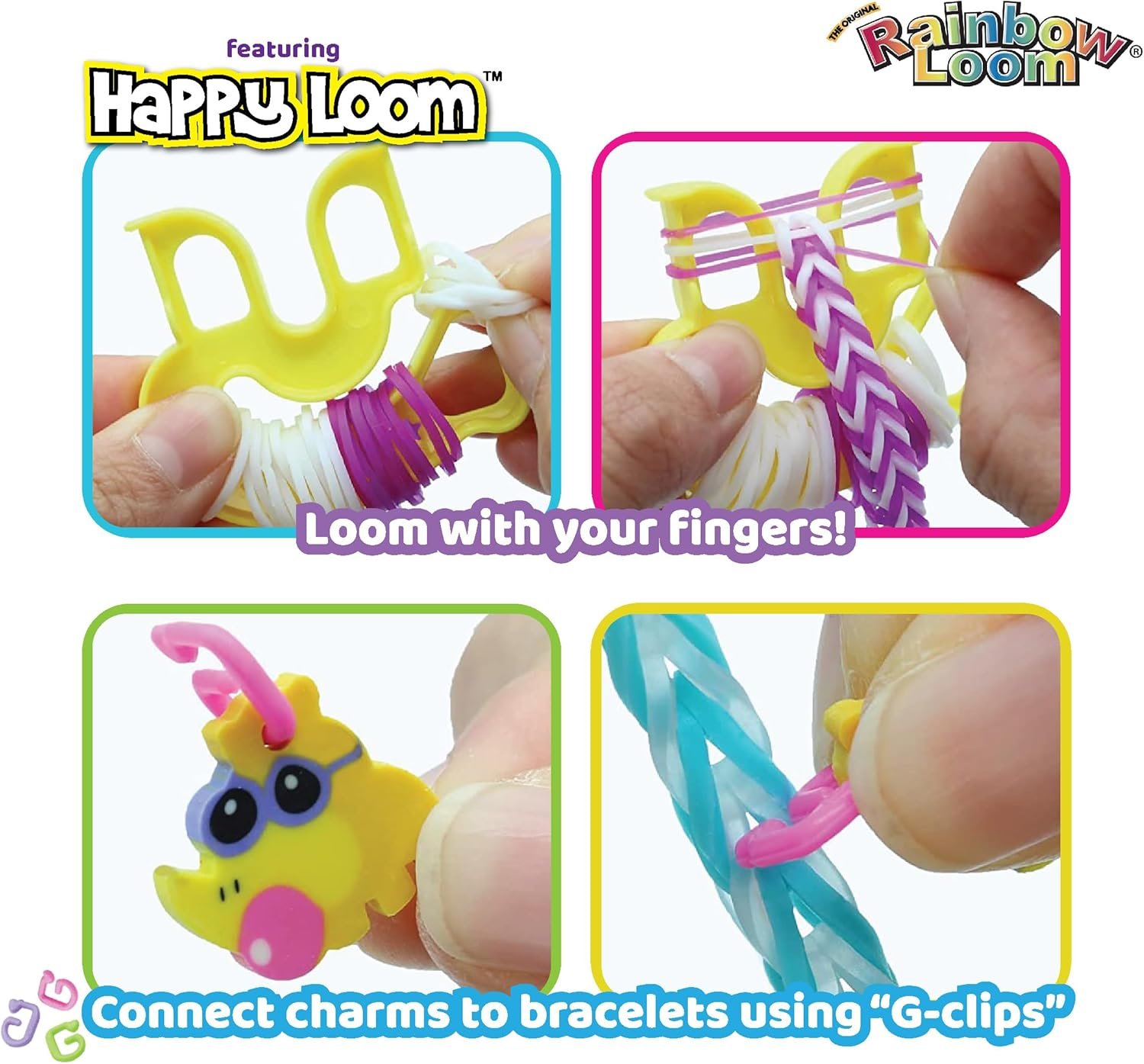 Rainbow Loom® Loomi-Pals™ MEGA Set, Features 60 Cute Assorted LP Charms, the NEW RL2.0, Happy Looms, Hooks, Alpha & Pony Beads, 5600 Colorful Bands All in a Carrying Case for Boys and Girls 7+ - Image 6