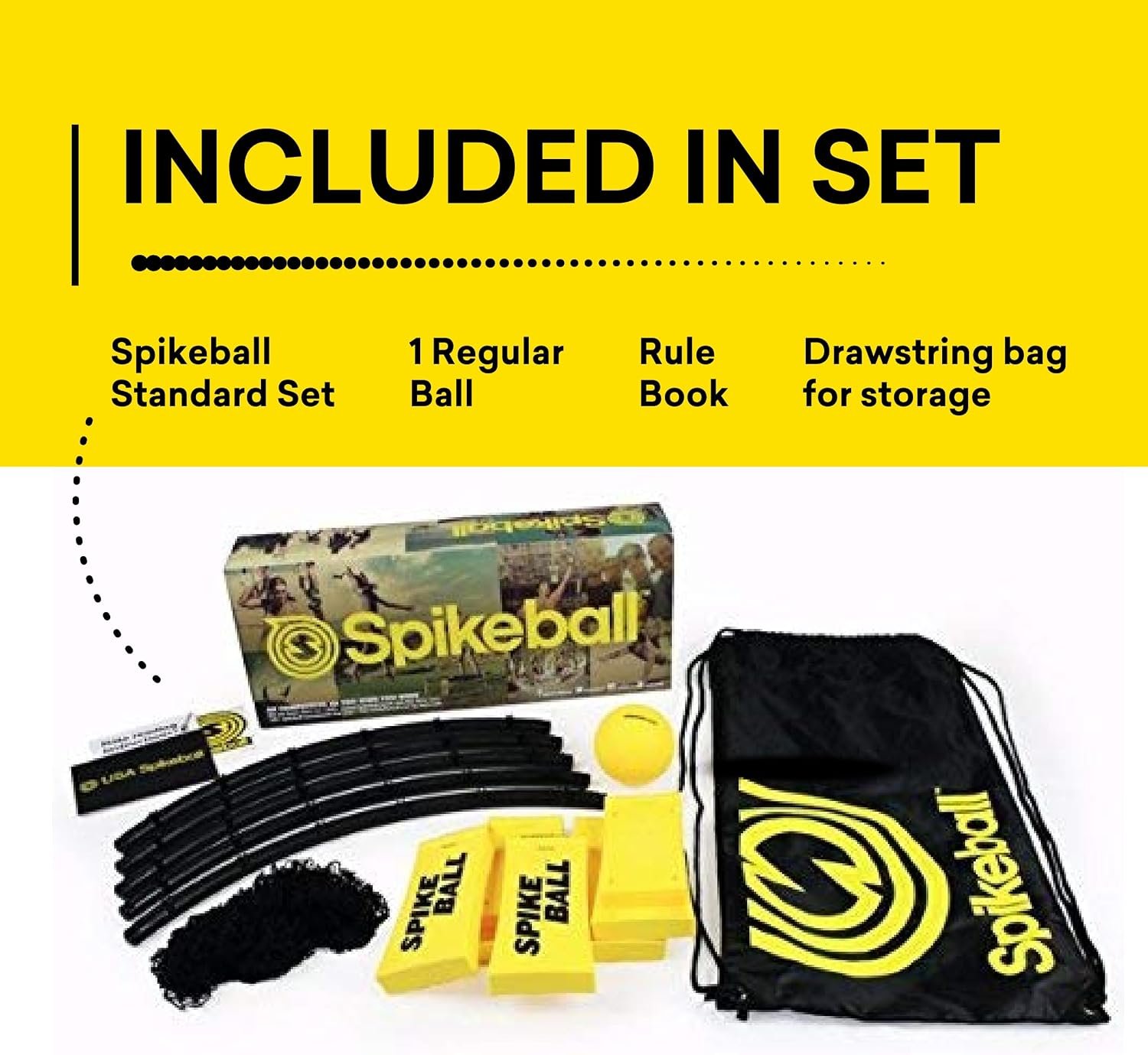 Spikeball The Original Kit 1-Ball Game Set - Outdoor, Yard & Camping Games - Includes Ball, Net, Drawstring Bag & Rulebook Set - Image 7