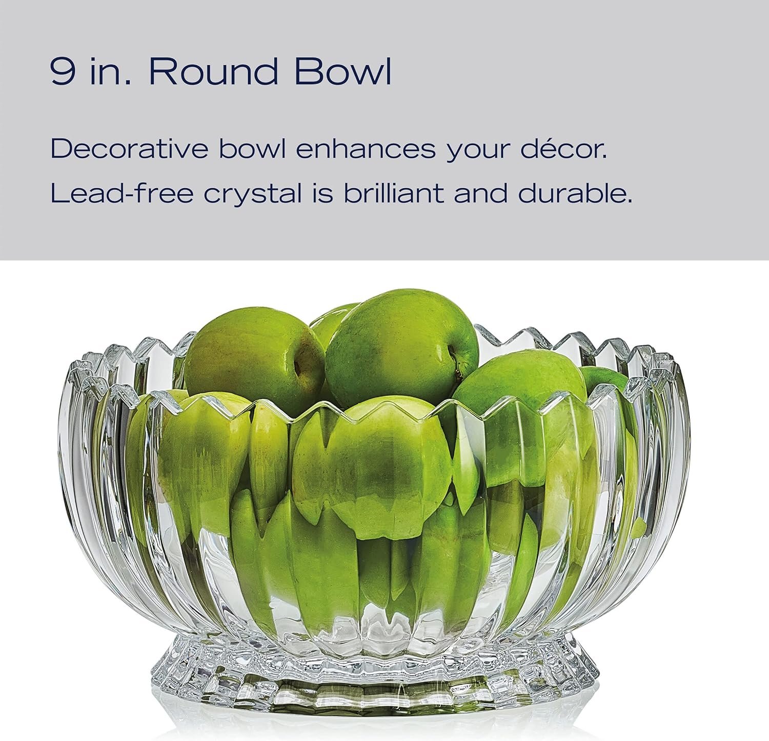 Mikasa Estate Crystal Footed Bowl, 9 Inch - Image 4