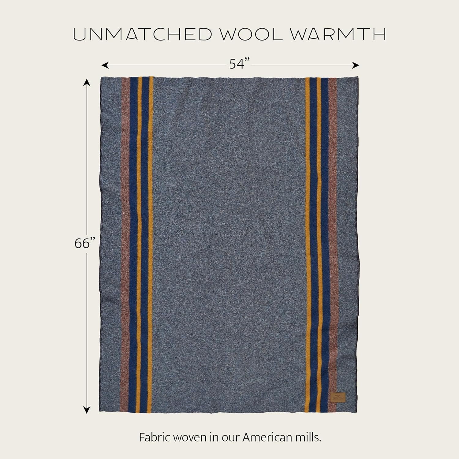 Pendleton Yakima Throw 54" x 66" - Wool Cotton, Soft and Durable Wool Throw for Home and Travel - Mineral Umber - Image 6