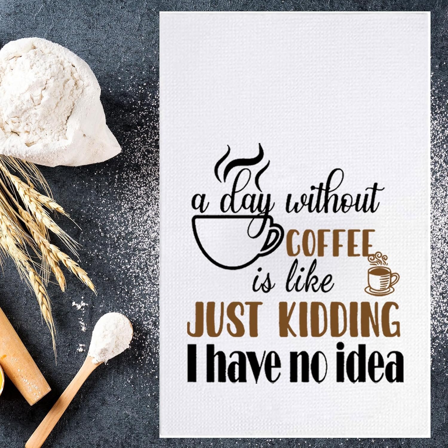 JNIAP Coffee Kitchen Towels Coffee Bar Decor Coffee House Towel Coffee Lovers Gifts Coffee Towels for Coffee Bar (Without Coffee kt) - Image 4