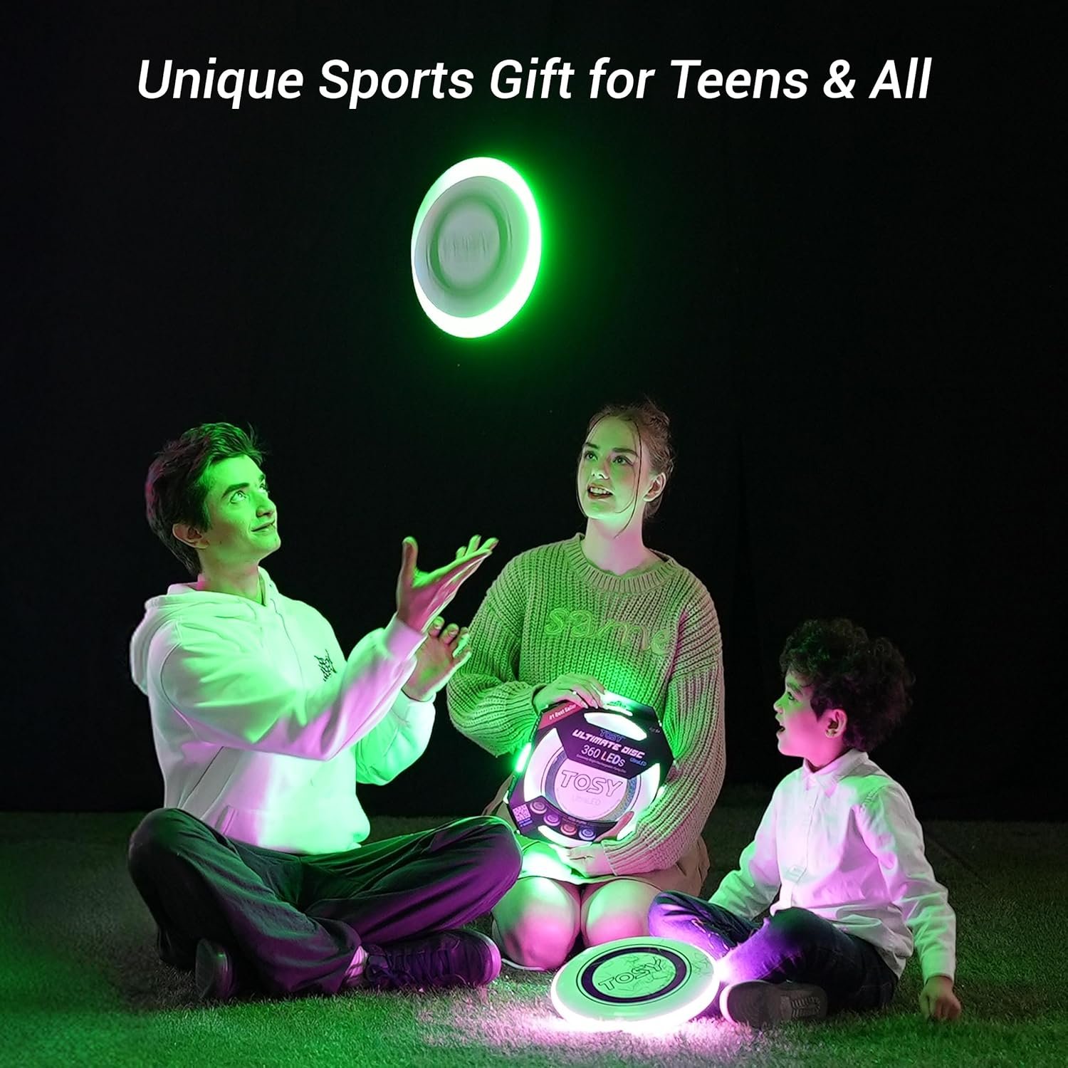 TOSY Flying Disc - 108 RGB Multicolor or 36 Monocolor LEDs, Super Bright, Smart Modes, Easter Basket Stuffers Gift, Camping Toy for Kid/Teen/Adult, Auto Light Up, Rechargeable, Waterproof, 175g - Image 6