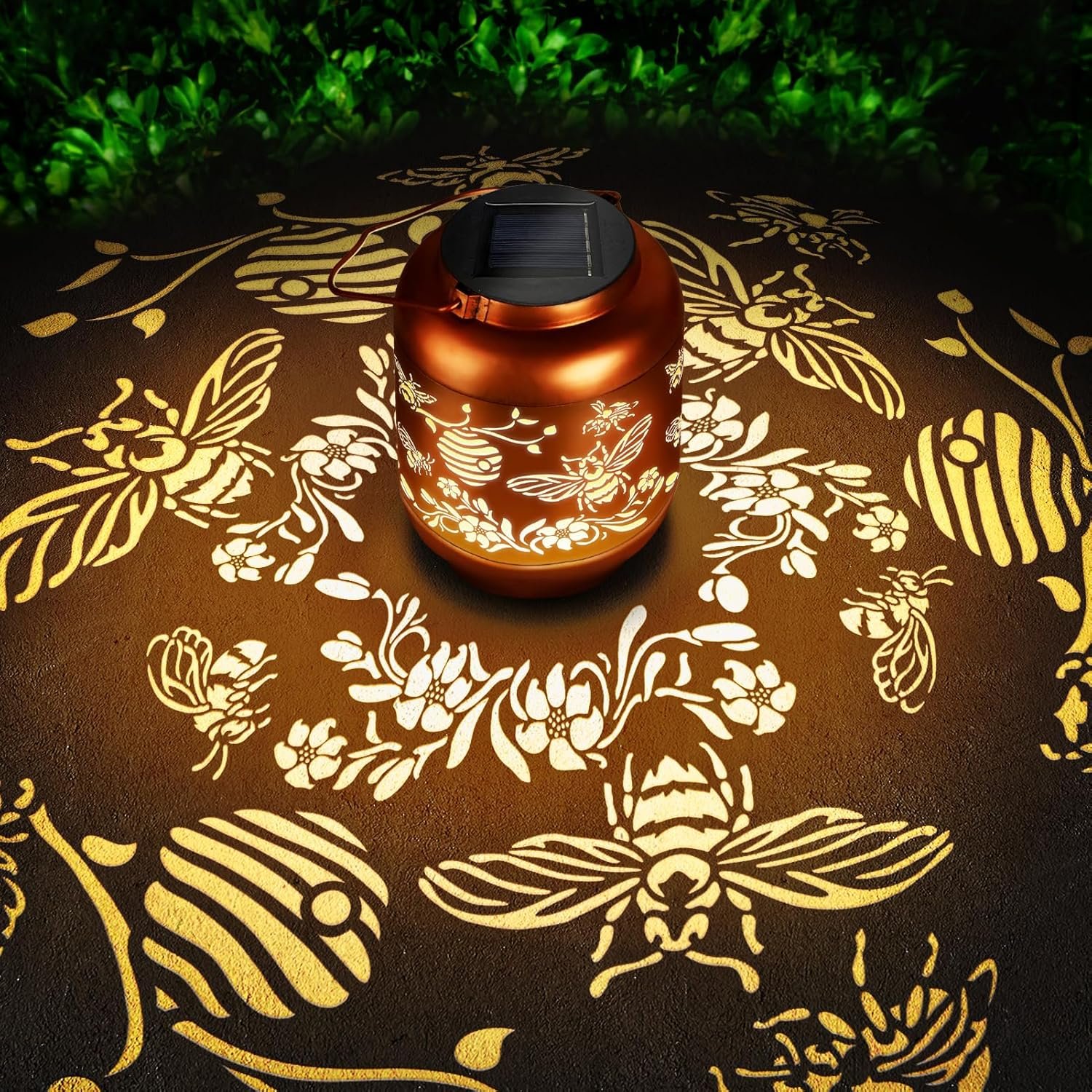 Mothers Day Gifts Bee Solar Lanterns Garden Decor Birthday Gifts for Women Mom Grandma Hanging Solar Lights Outdoor Waterproof Decoration for Outside LED Lanterns for Yard Patio Lawn