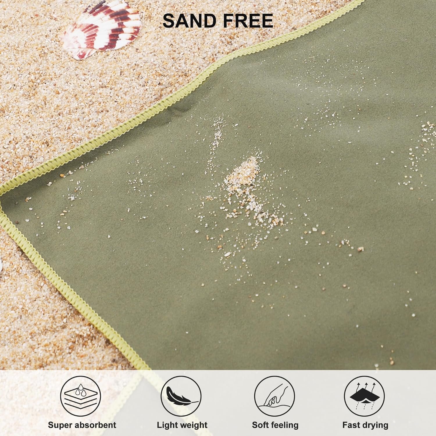 Rainleaf Microfiber Towel Perfect Travel & Gym & Camping Towel. Quick Dry - Super Absorbent - Ultra Compact - Lightweight. Suitable for Trip, Beach, Shower, Backpacking, Pool - Image 5