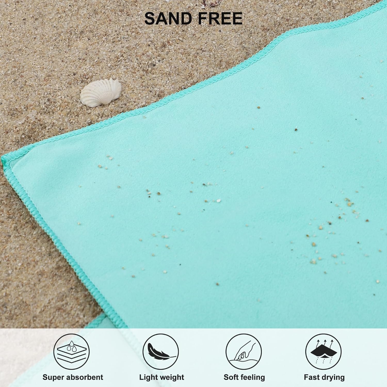 Rainleaf Microfiber Towel Perfect Travel & Gym & Camping Towel. Quick Dry - Super Absorbent - Ultra Compact - Lightweight. Suitable for Trip, Beach, Shower, Backpacking, Pool - Image 5