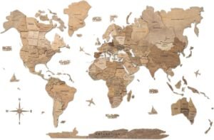 Enjoy The Wood 3D Wooden World Map ...