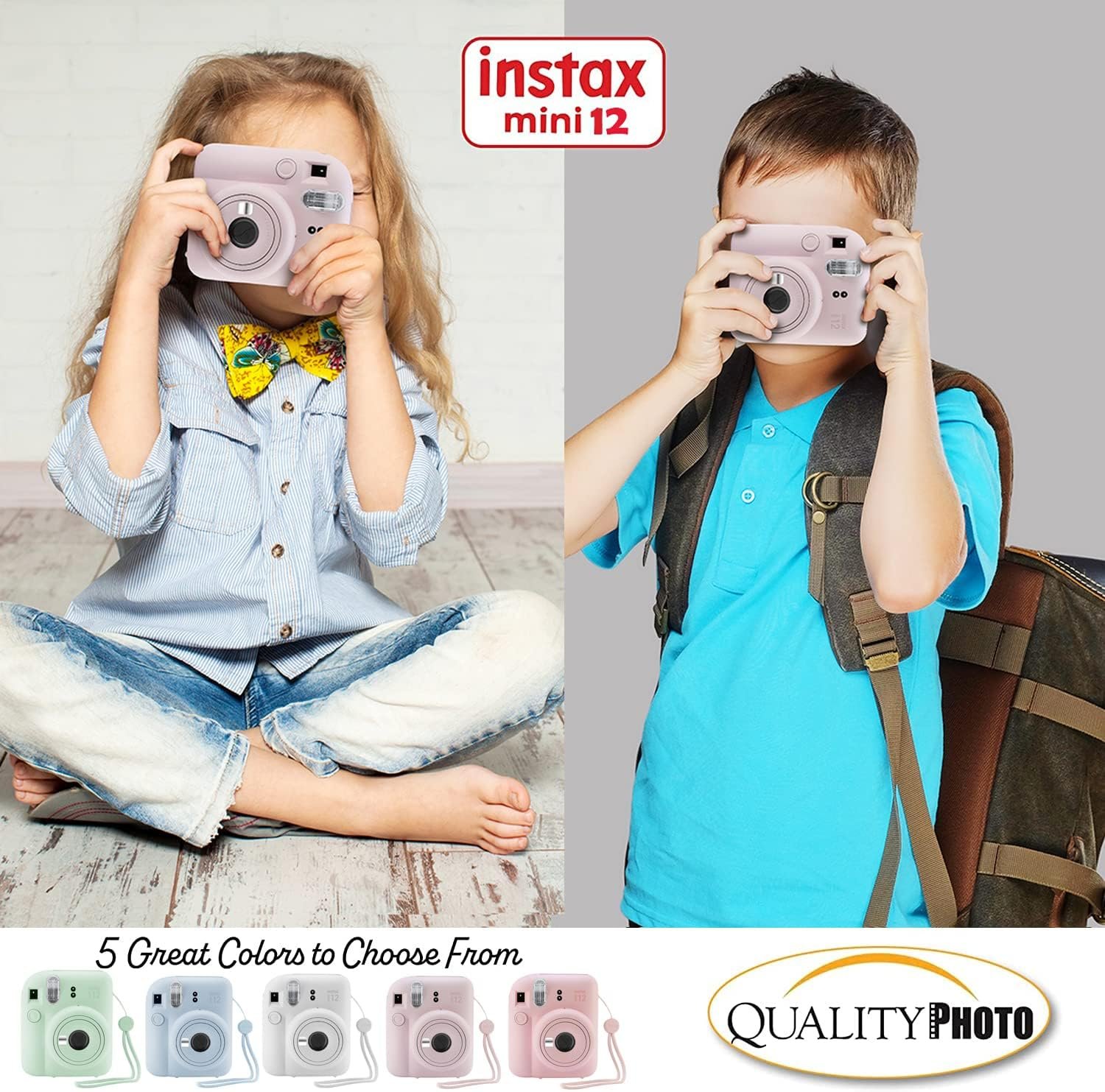 Fujifilm Instax Mini 12 Instant Camera + 60 Photo Prints + Accessories, Lilac Purple - Image 7