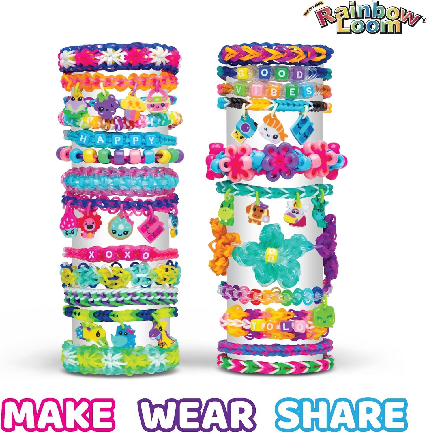 Rainbow Loom® Loomi-Pals™ MEGA Set, Features 60 Cute Assorted LP Charms, the NEW RL2.0, Happy Looms, Hooks, Alpha & Pony Beads, 5600 Colorful Bands All in a Carrying Case for Boys and Girls 7+ - Image 2
