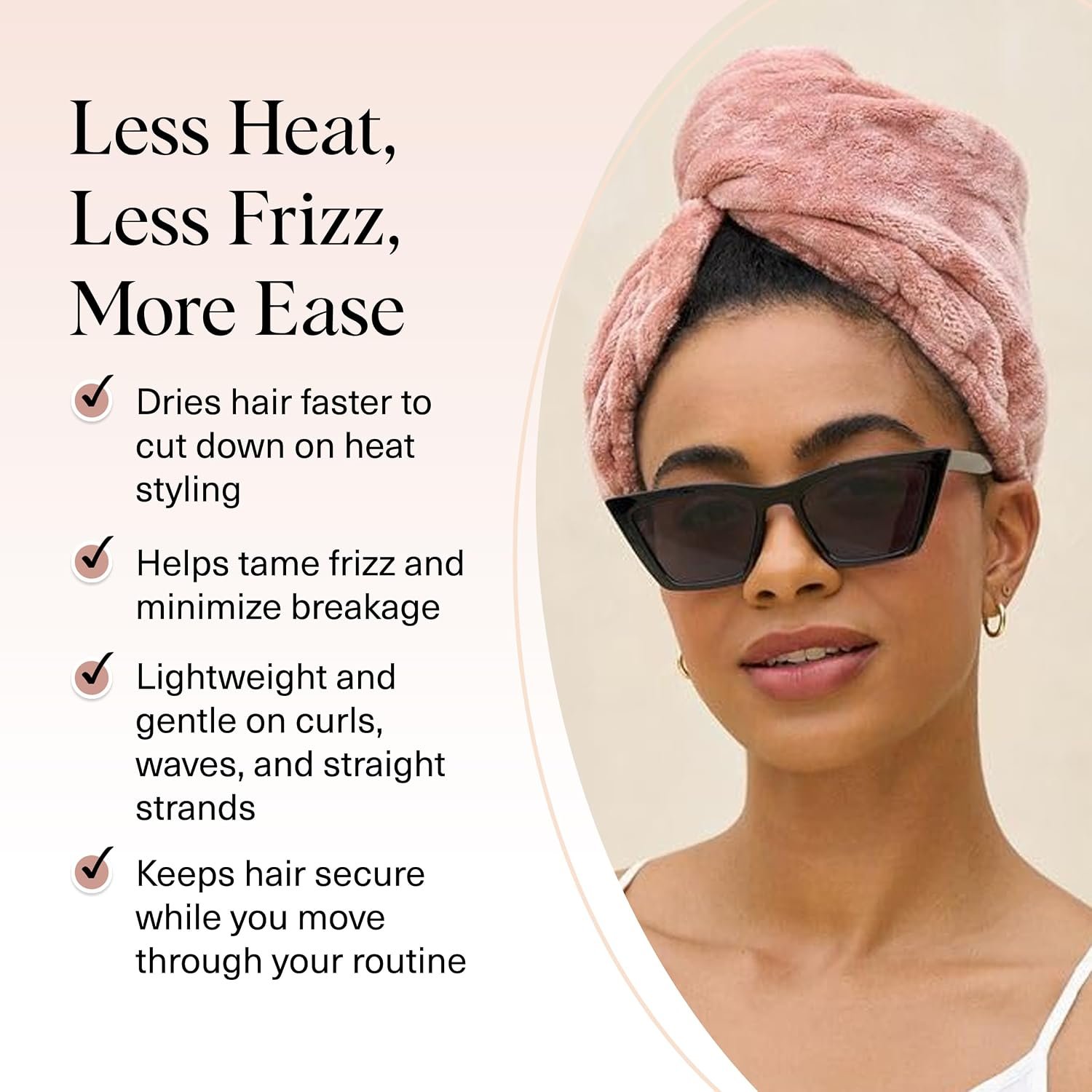 Kitsch Plush Microfiber Hair Towel Wrap for Women – Ultra Absorbent Microfiber Bath Towels for Wet, Curly, Long or Short Hair – Anti-Frizz Hair Wrap, Great Hair Care Gifts for Women - Image 3