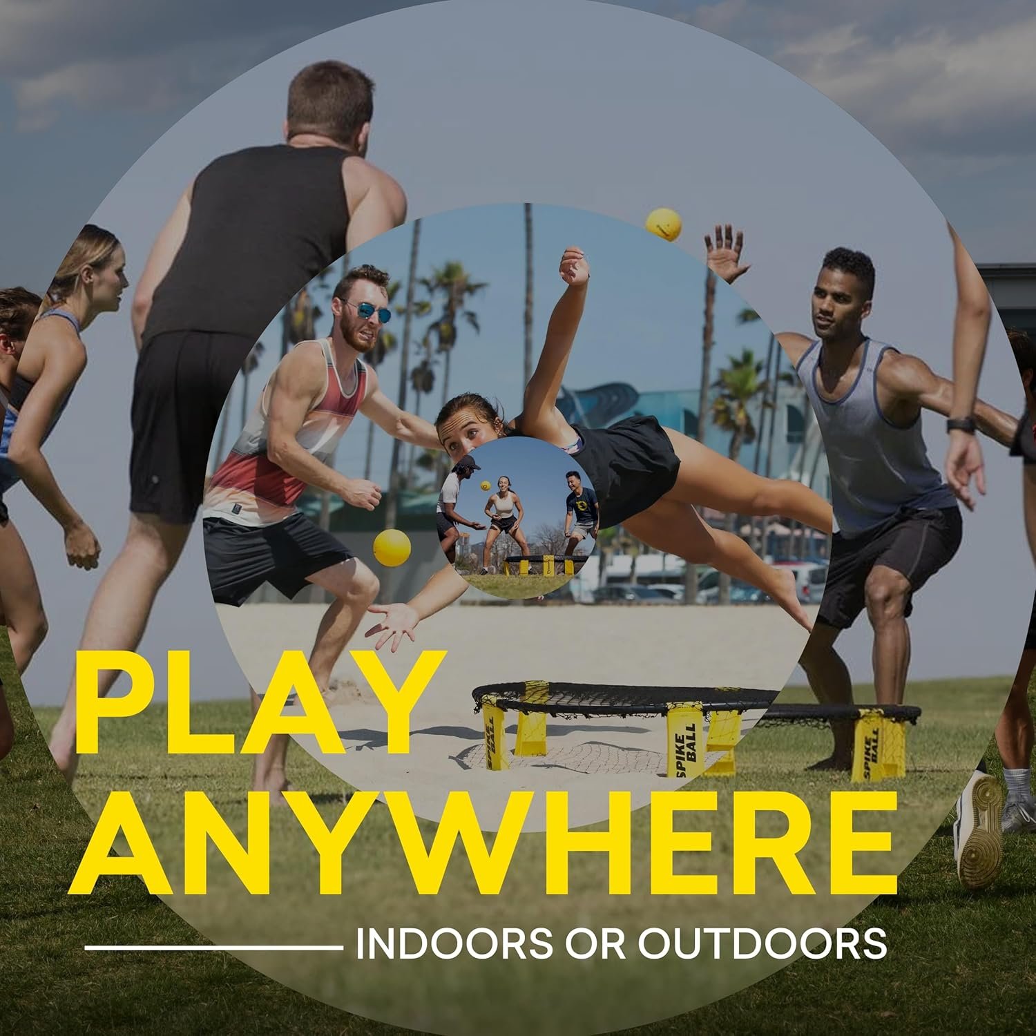 Spikeball The Original Kit 1-Ball Game Set - Outdoor, Yard & Camping Games - Includes Ball, Net, Drawstring Bag & Rulebook Set - Image 5