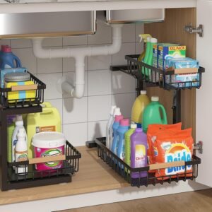 ADRIMER 2 Tier L-shaped Under Sink ...