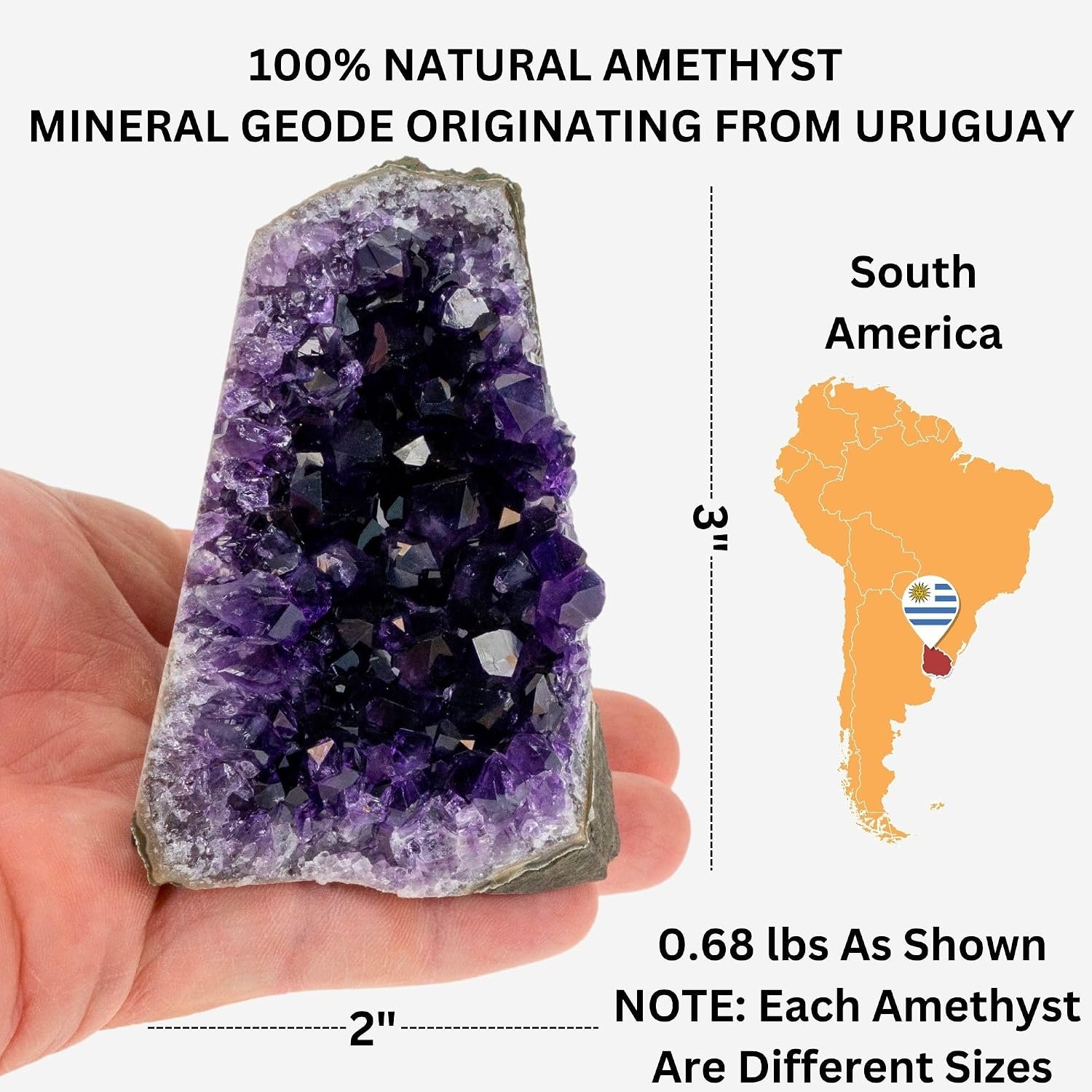 TRUENERGY Natural Amethyst Crystal Cluster – 0.5 To 12 Pounds Dark Purple Grade AAA Raw Quartz Amethysts Stone – Great For Home Decoration, Positive Energy, & Healing Crystals Amatista piedra - Image 5