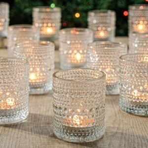 24 Pack Votive Candle Holders, Clea...
