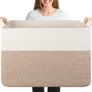 OIASKET 108L Cotton Rope Storage Ba...