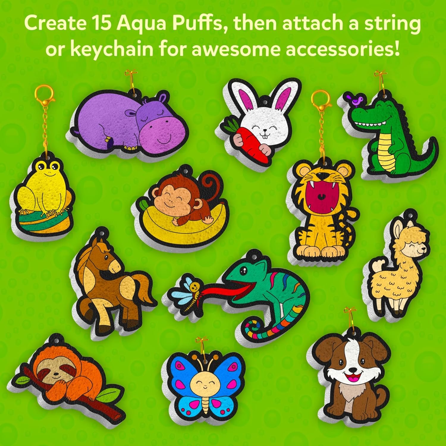 Skillmatics Aqua Puffs - 3D Art Kit, Animals, Mess-Free Paint by Number Craft for Kids, DIY Color & Inflate Activity, Travel & Creative Gift for Girls & Boys Ages 4, 5, 6, 7, 8, 9, 10 - Image 4