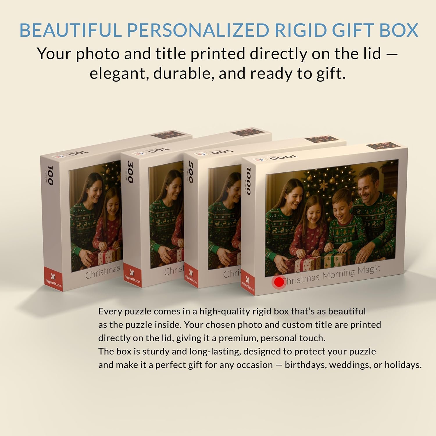 MyPuzzle Custom Photo Puzzle - Personalized Jigsaw Puzzle Made from Your Own Picture, Ideal Gift for Birthdays, Mother's Day, Valentine's Day & Weddings - 100 Pieces (Landscape/Horizontal) - Image 6