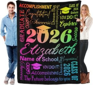 Custom Graduation Gifts Blanket wit...