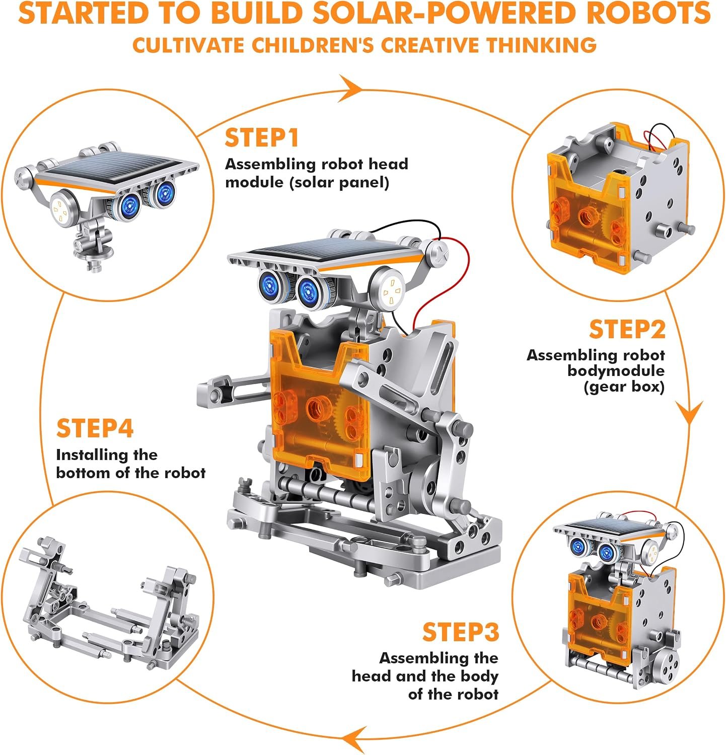 STEM 13-in-1 Education Solar Power Robots Toys for Boys Age 8+, Educational Toy DIY Science Kits for Kids, Building Experiment Robotics Set Birthday Gifts for 8+ Years Old Boys and Girls - Image 2