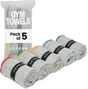 Acteon Microfiber Gym Towels 5 Pack...