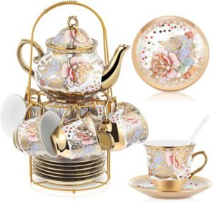 Zhehao 20 Pcs Porcelain Tea Set wit...