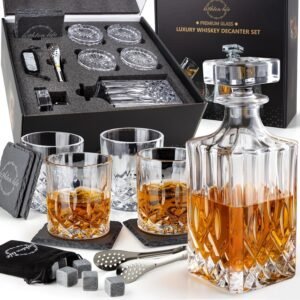 LIGHTEN LIFE Whiskey Decanter Set w...