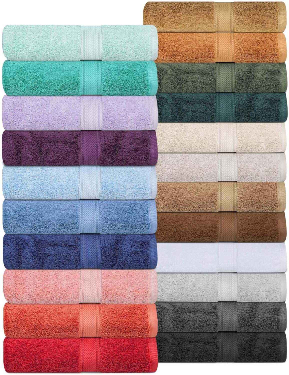 SUPERIOR Egyptian Cotton Ultra Plush & Absorbent, 6 Piece Set, Stone | Quick Dry, Soft Luxury Towel Set, Bath Essentials, Guest Bath, Spa, 2 Bath, 2 Hand, 2 Face Towels, Madeline Towels - Image 9