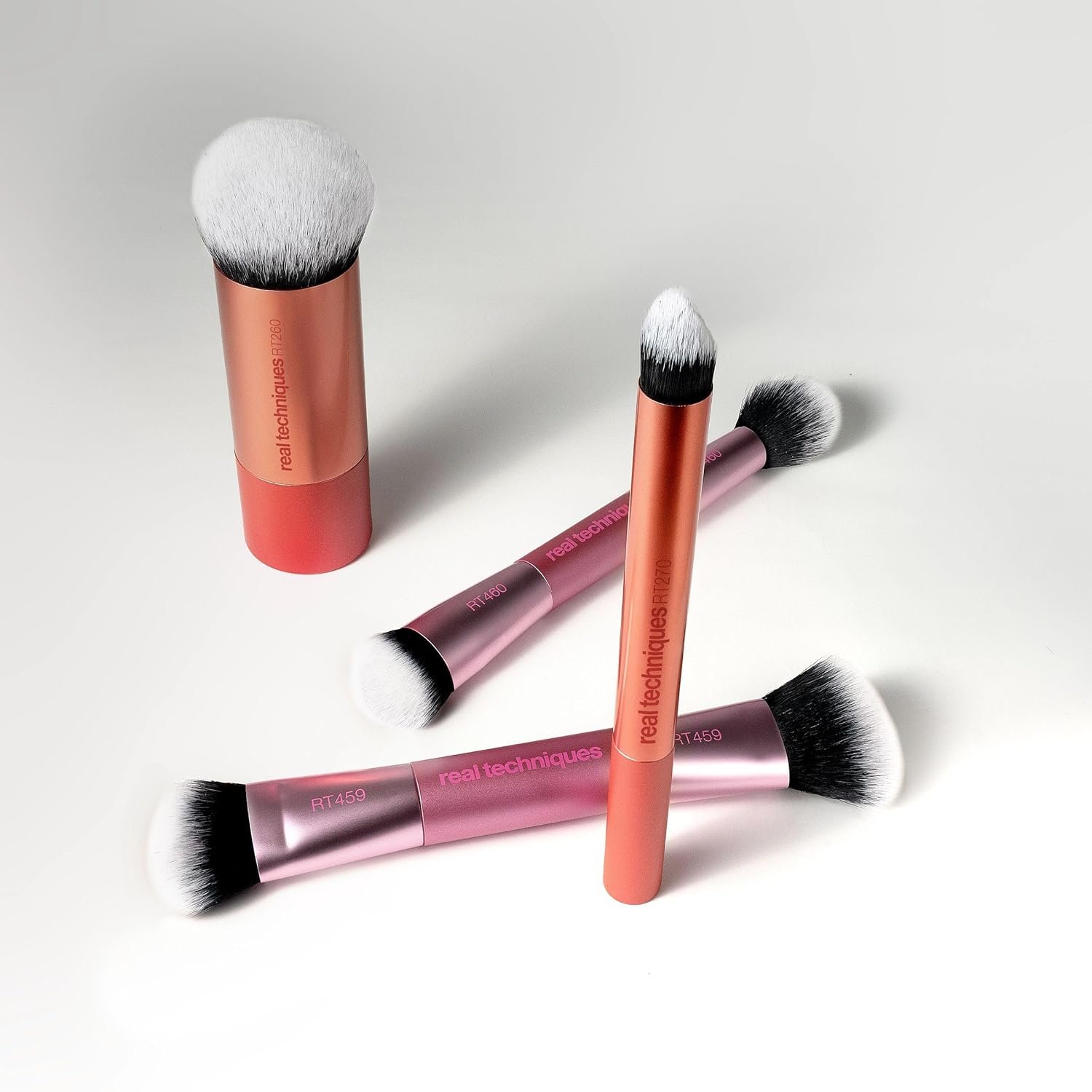 Real Techniques Full Beat Makeup Brush Set, 4 Piece Brush Kit for Foundation, Concealer, Blush, Contour, Highlight & Powder Blending, Travel Set, Soft UltraPlush Bristles, Cruelty-Free - Image 6