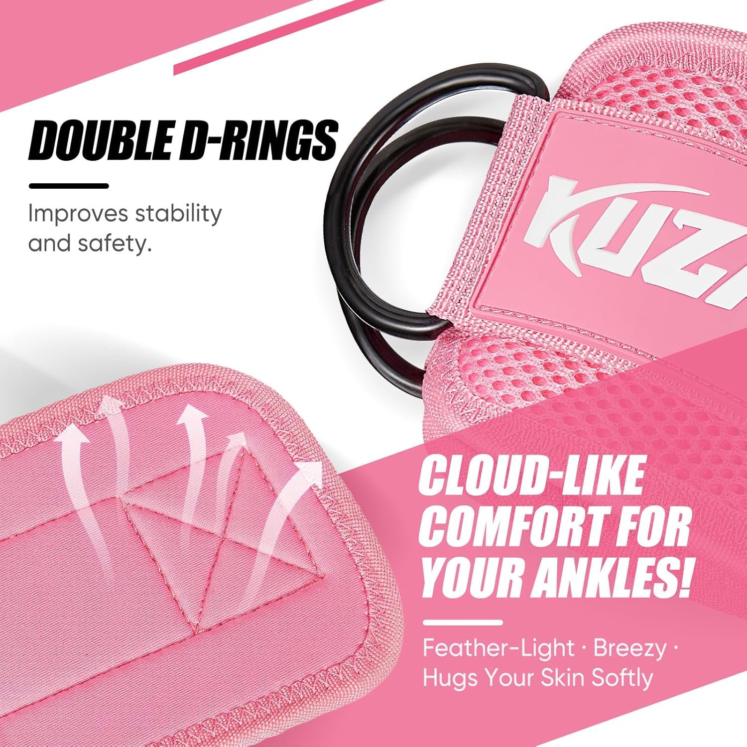 Resistance Bands with Ankle Straps, Ankle Weights Bands for Working Out, Exercise Band for Women Leg and Glute, Booty Workout Equipment for Kickbacks,Butt and Hip Training, Home Gym Fitness Equipment - Image 4