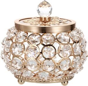 Hipiwe Crystal Jewelry Box with Gla...
