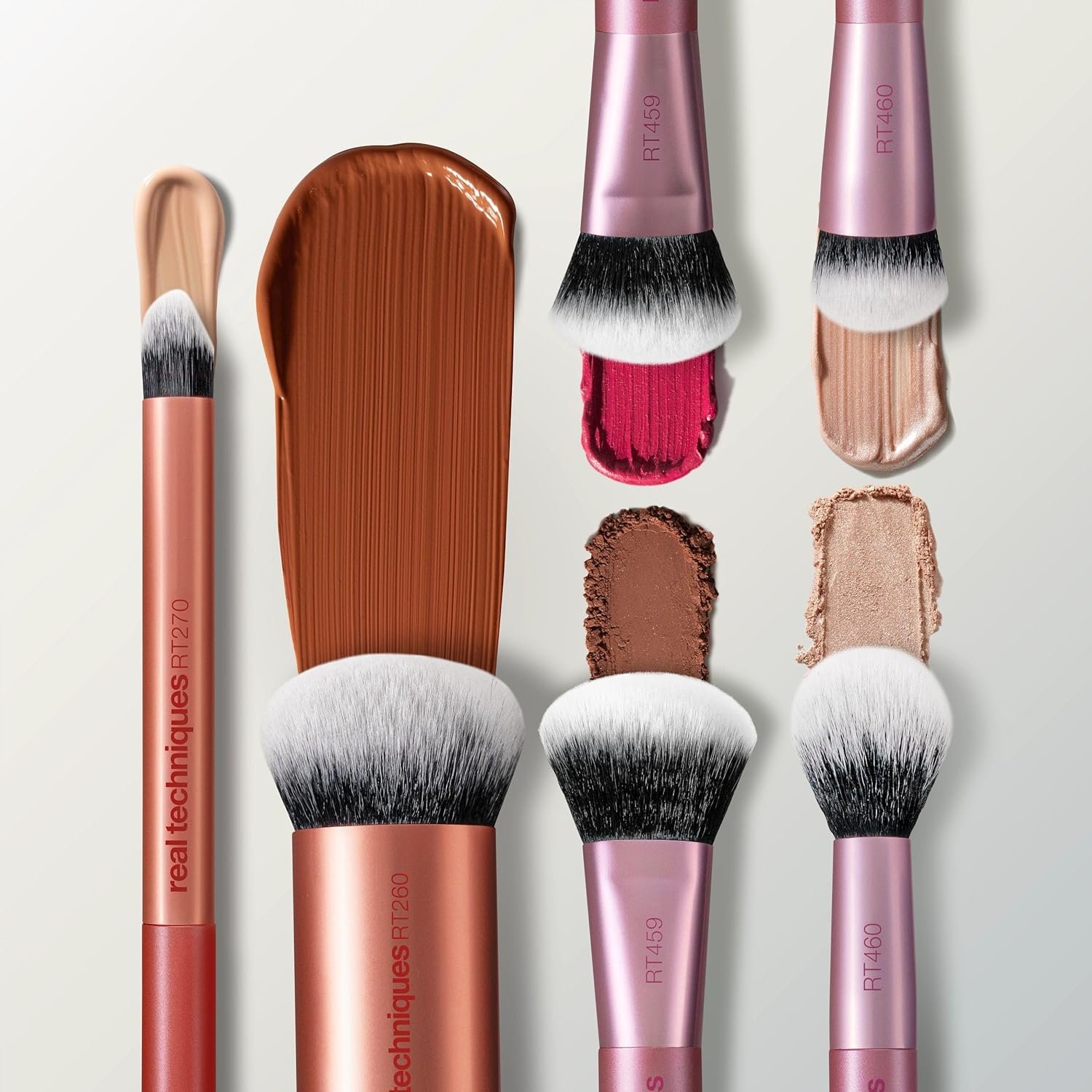 Real Techniques Full Beat Makeup Brush Set, 4 Piece Brush Kit for Foundation, Concealer, Blush, Contour, Highlight & Powder Blending, Travel Set, Soft UltraPlush Bristles, Cruelty-Free - Image 5
