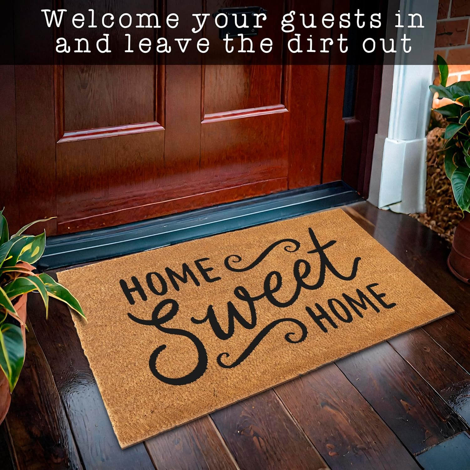 MAINEVENT Home Sweet Home Coir Doormat 30x17 Inch, Welcome Matt Outdoor w/Non-Slip PVC Backing, Outdoor Welcome Mat - Image 8