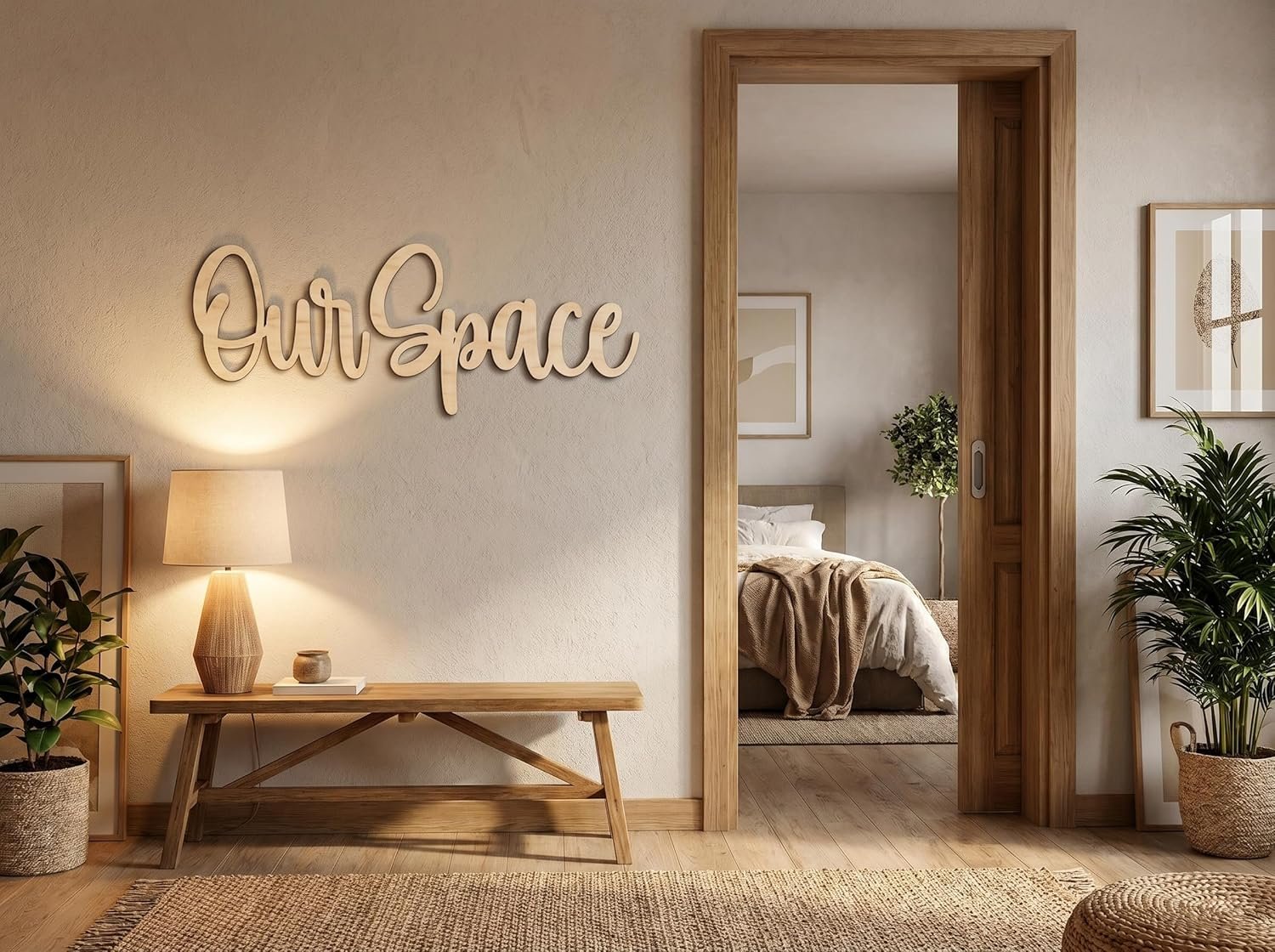 Personalized Wood Sign, Laser Cut Birch Plywood, Select Favorite Font, Size and up to 3 Lines per Size, Live Preview - Image 3