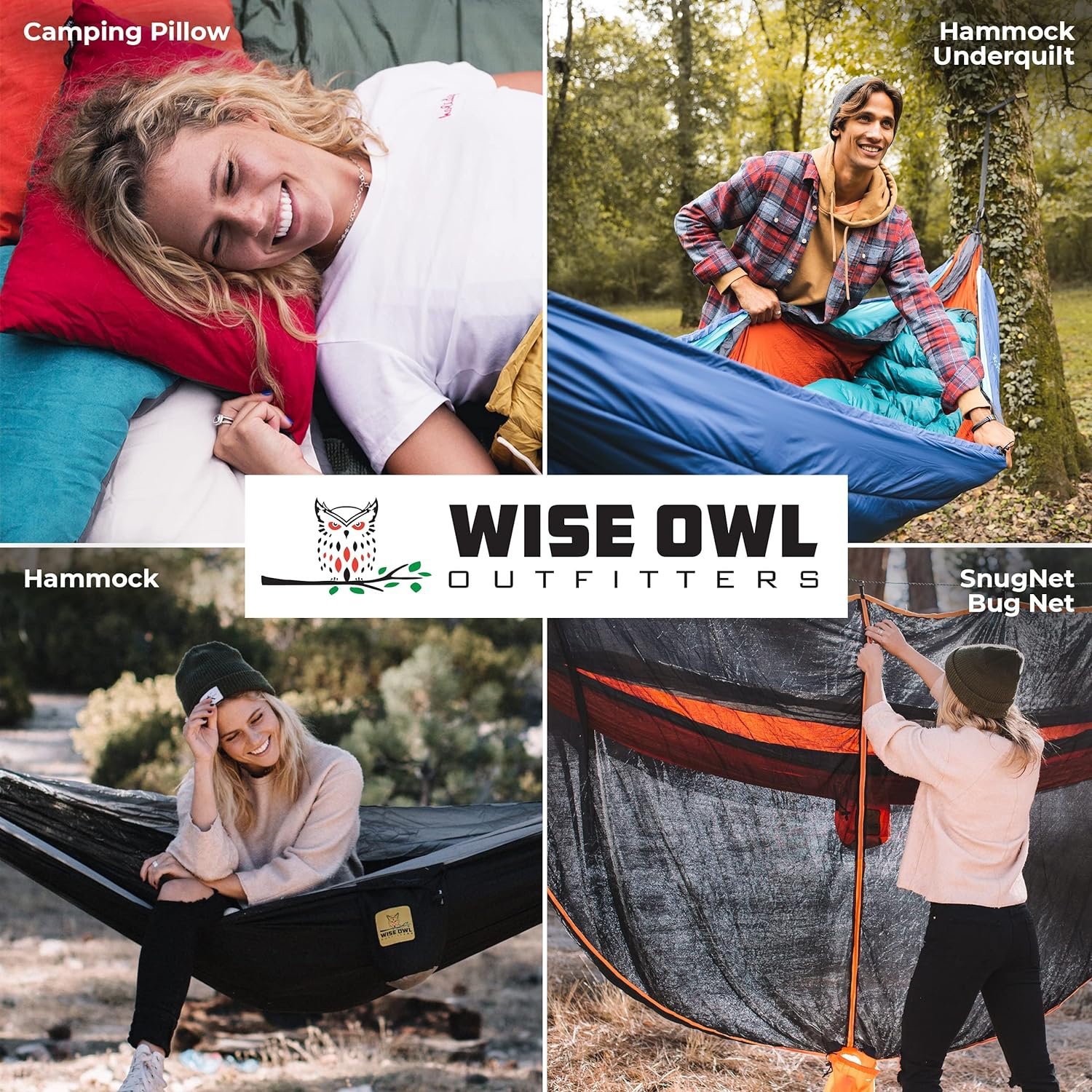Wise Owl Outfitters Camping Hammock – up to 500lbs Portable Hammock with Tree Straps - Travel, Backpacking, Hiking, Outdoors Camping Gear - Single or Double - Image 7