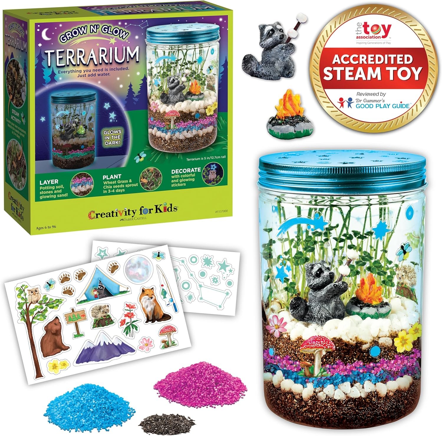 Creativity for Kids Grow 'N Glow Terrarium Kit - Educational Science Kits | Screen Free Summer Fun Activities | Gifts for Boys and Girls | Craft and STEM Projects (Ages 6+) - Image 10