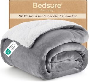 Bedsure GentleSoft Sherpa Fleece Th...
