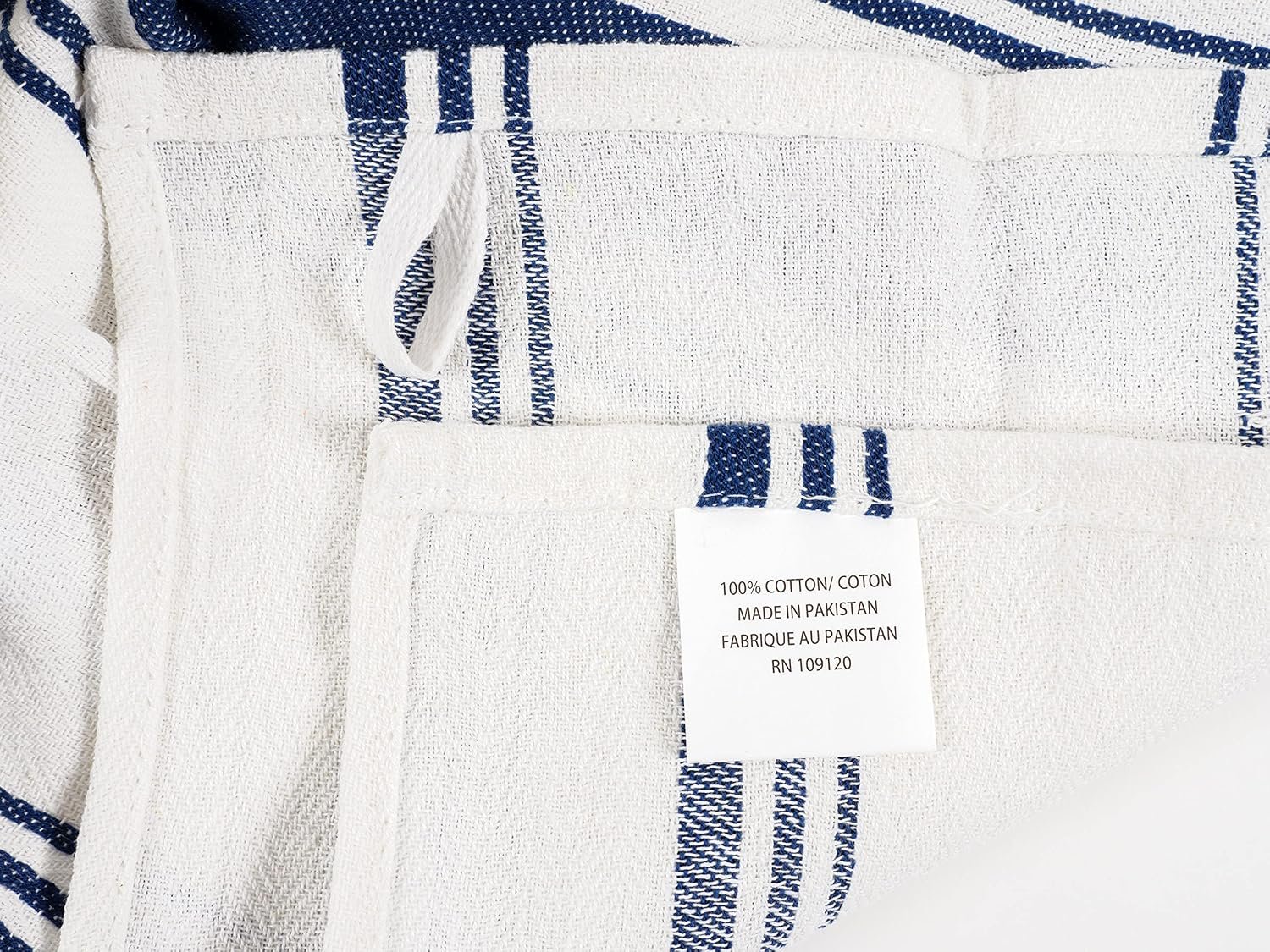 KAF Home Assorted Flat Kitchen Towels - Set of 10, 18 x 28 Inch (Navy) - Image 5