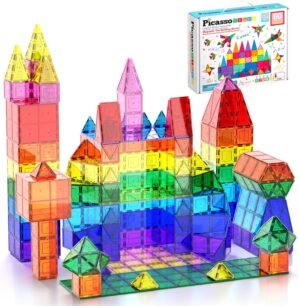 PicassoTiles 60 Piece Set 60pcs Mag...