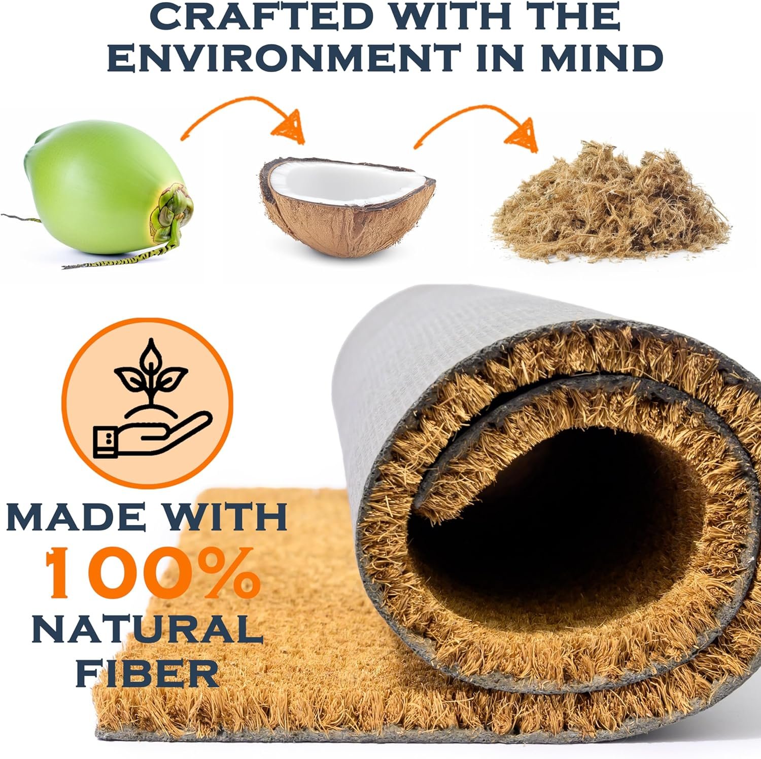 MAINEVENT Home Sweet Home Coir Doormat 30x17 Inch, Welcome Matt Outdoor w/Non-Slip PVC Backing, Outdoor Welcome Mat - Image 4