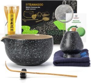 TEANAGOO Matcha Whisk Set Black,7 P...