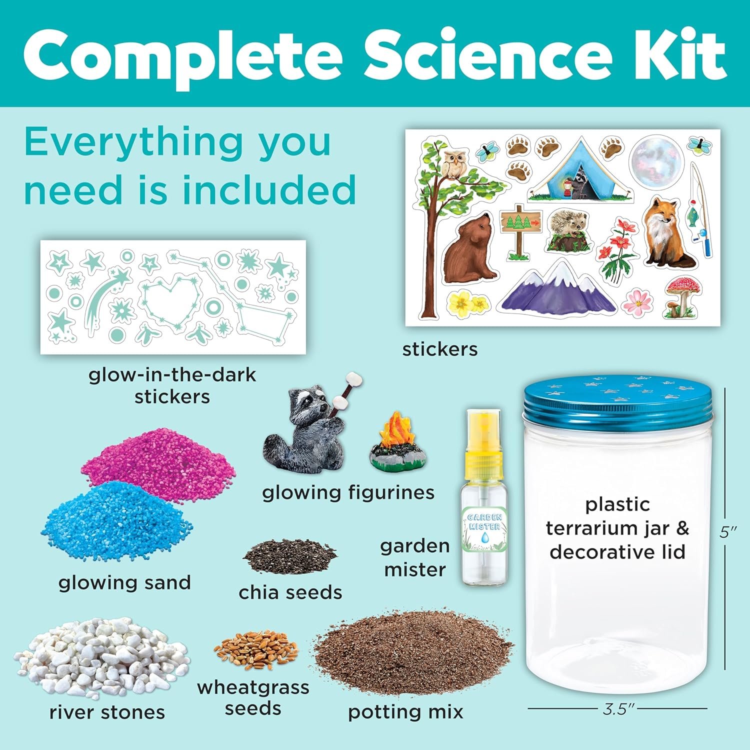 Creativity for Kids Grow 'N Glow Terrarium Kit - Educational Science Kits | Screen Free Summer Fun Activities | Gifts for Boys and Girls | Craft and STEM Projects (Ages 6+) - Image 6