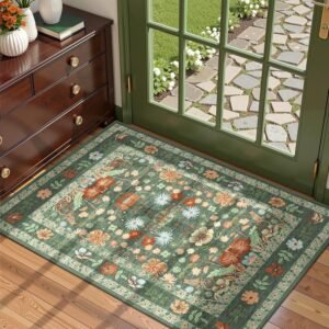 2×3 Entryway Rug Green Small F...