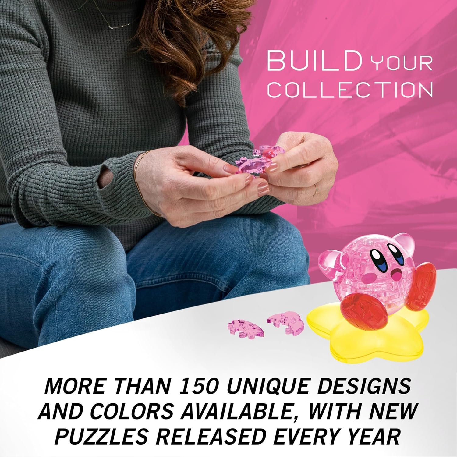 BePuzzled, Kirby Original 3D Crystal Puzzle, 37 Piece Brain Teaser, Collectible Display Puzzle for Kids & Adults Ages 12+ - Image 6