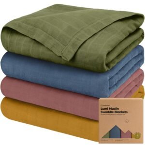 4-Pack Muslin Swaddle Blankets for ...