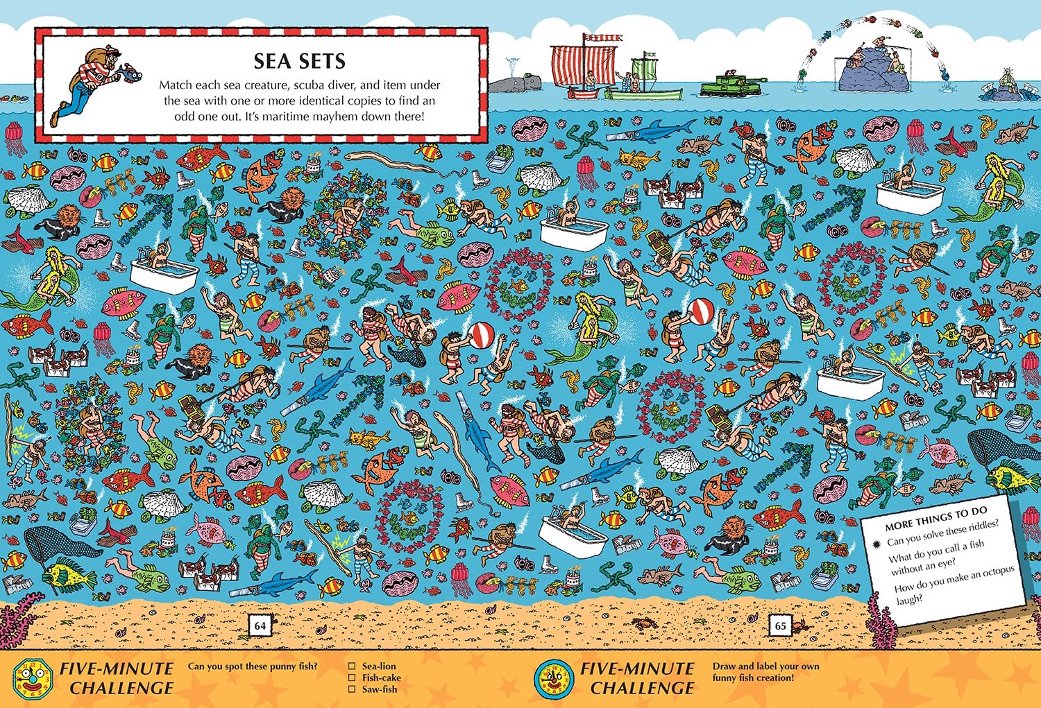 Where's Waldo? The Boredom Buster Book: 5-Minute Challenges: (Hidden Object Activity Book with Search & Find Puzzles, Mazes, Connect-the-Dots, ... Word Searches & Spot-the-Difference Games) - Image 3