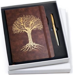 Veway Vegan Leather Journal and Pen...