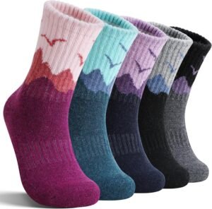 EBMORE 5 Pairs Womens Merino Wool H...