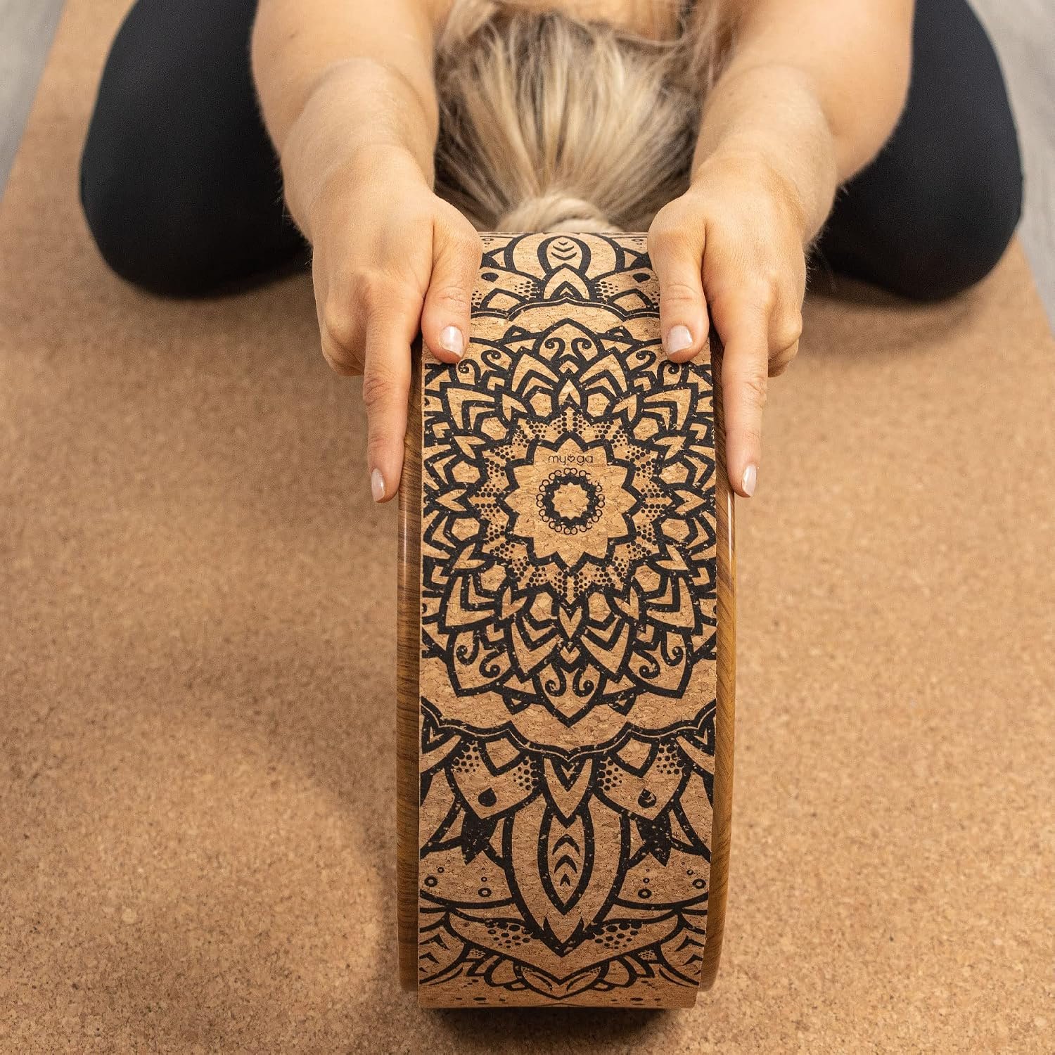 Myga Yoga Wheel,Exercise Prop for Back Pain, Yoga Poses, Pilates, Stretches, Backbend Inversions and Bridge Position,Improves Flexibility, Balance and Core Strength - Image 4